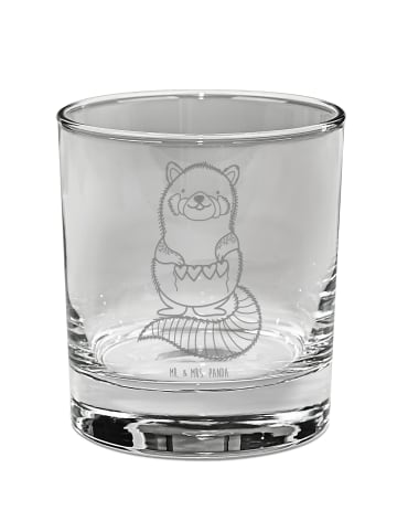 Mr. & Mrs. Panda Longdrinkglas Roter Panda ohne Spruch in Transparent