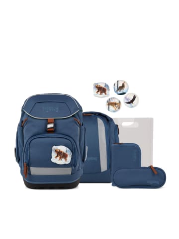 Ergobag Grundschulranzen, PACK "Schneebärstöber" 6-tlg. in Blau