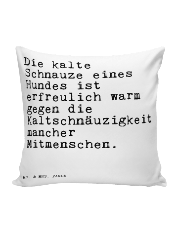 Mr. & Mrs. Panda 40 x 40 Kissen Unsere Türen sind nicht... mit S... in Weiß
