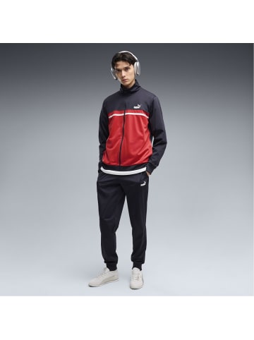 Puma Poly Colorblock Suit in New Navy