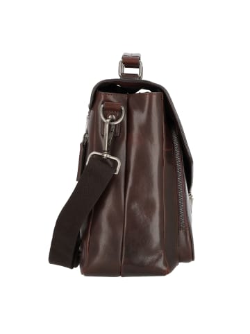 Leonhard Heyden Roma Aktentasche Leder 40 cm Laptopfach braun