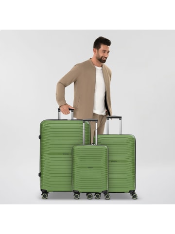 Stratic Shine 4 Rollen Kofferset 3-teilig mit Dehnfalte in olive