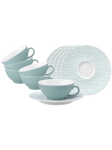 Seltmann Weiden 6er Set Teetassen mit Untertassen Life Fashion in 140 ml in Green Chic