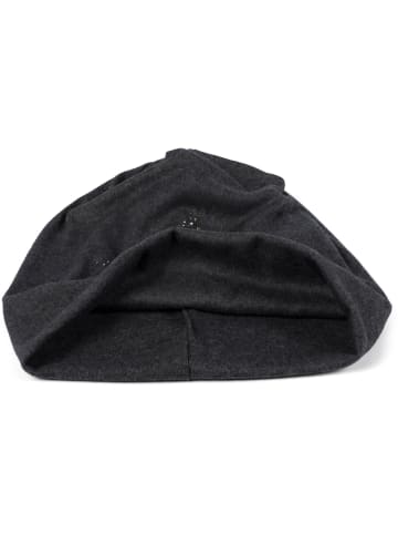 styleBREAKER Beanie Mütze mit Strass Stern in Anthrazit meliert