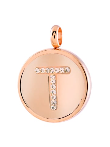 Lucardi Anhänger "Buchstabe T" Rund