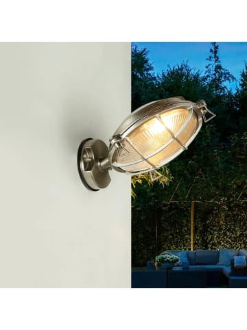 Licht-Erlebnisse Außen Wandlampe in Nickel matt