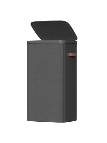 SONGMICS Wäschekorb Brosi in Schwarz - (B)32 x (H)75 x (T)42 cm