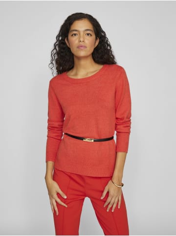 Vila Strickpullover in Aurora Red