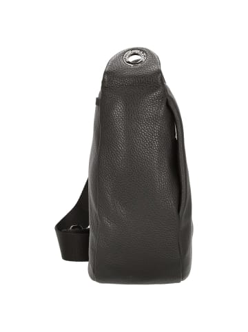 Mandarina Duck Mellow Leather - Umhängetasche 34 cm (warm taupe) in nero