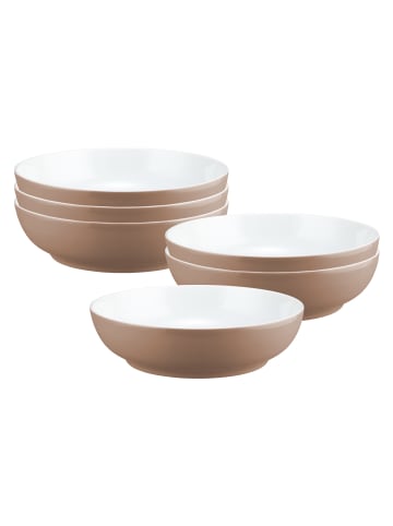 Seltmann Weiden 6er Set Foodbowls Liberty Pure Colors in ø 25 cm in Cocoa Brown