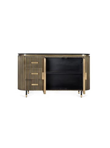 Giner y Colomer Sideboard aus Mangoholz und Bronze 150 cm in Gold