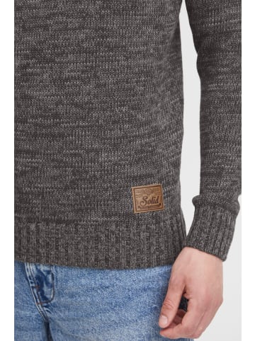 !SOLID Rollkragenpullover in grau