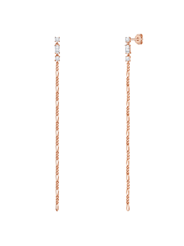 Glanzstücke München Ohrstecker Sterling Silber roségold Zirkonia weiß in roségold