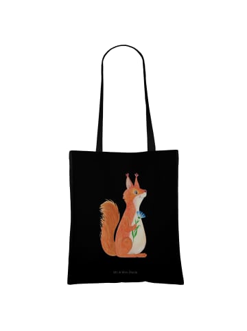 Mr. & Mrs. Panda Schultasche Eichhörnchen Blume ohne Spruch in Schwarz