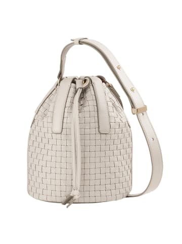 DuDu Filicudi M. Beuteltasche Leder 19 cm in pearl grey