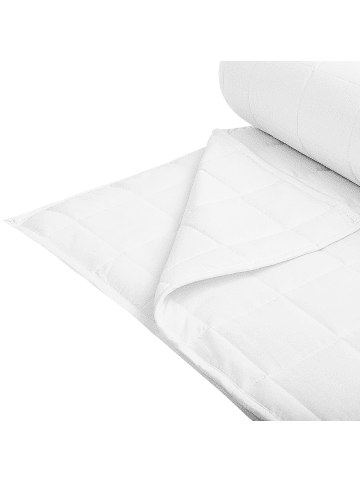 Beliani Bettdecke KORAB in Weiß - (W) 200 x (H) 5 x (L) 220 cm