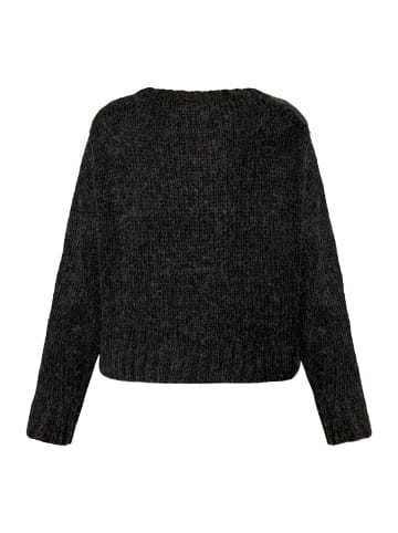 CARTOON Basic-Pullover mit Rundhalsausschnitt in Anthracite Melange