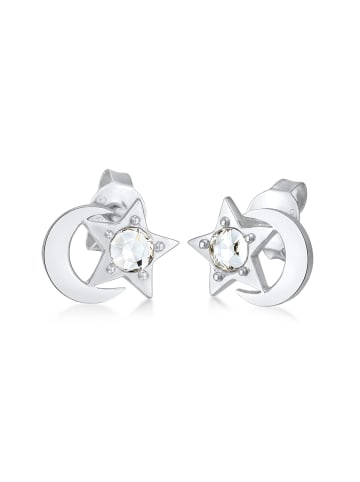 Elli Ohrringe 925 Sterling Silber Astro, Halbmond, Sterne, Stern in Silber