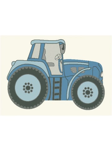 Livone Kinderteppich TRAKTOR in Blau