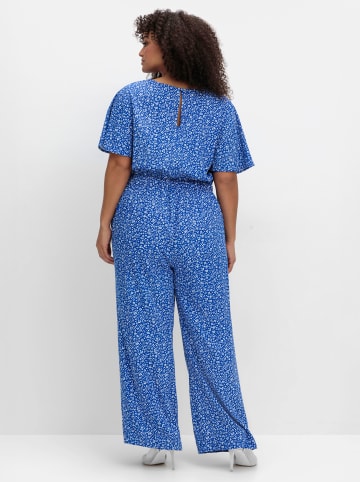 sheego by Joe Browns Jumpsuit in blau gemustert