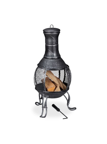 relaxdays Aztekenofen in Grau - (B)45x (H)89 x (T)45 cm