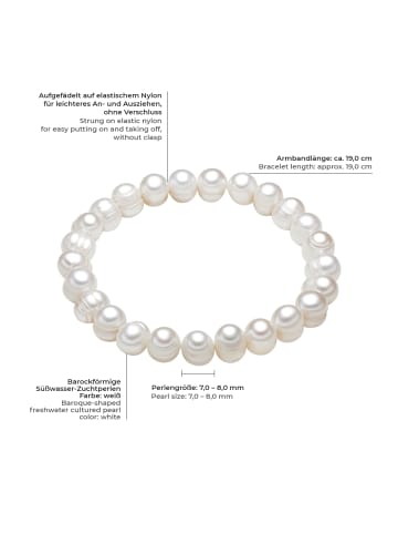 Valero Pearls Perlen-Armband Süßwasser-Zuchtperle in weiß