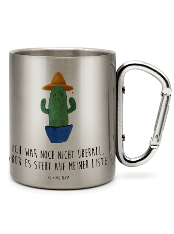 Mr. & Mrs. Panda Thermobecher Kaktus Hut mit Spruch in Silber