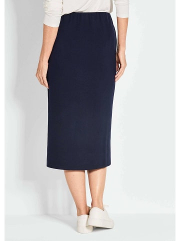 GOLDNER Kurzgröße:  Midirock mit Schlupfbund in marine