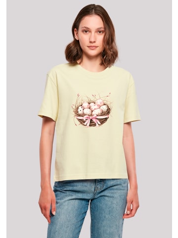 F4NT4STIC Everyday Tee Osterei Nest Korb Dekor in softyellow