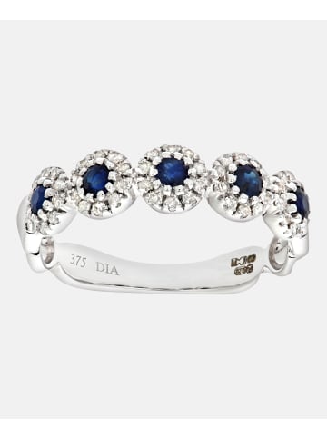 Diamant L'éternel Eternity-Ring aus 375 Weißgold mit Diamant mit Saphir