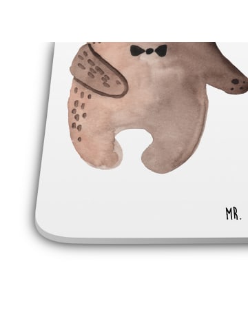 Mr. & Mrs. Panda Coaster Bär Heirat ohne Spruch in Weiß