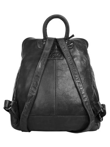 X-ZONE Rucksack echt Leder in schwarz