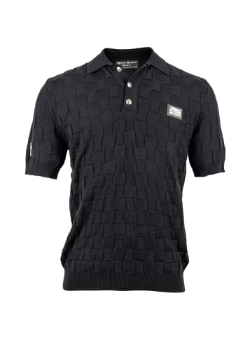 Roberto Geissini Squares Strick Polo Schwarz