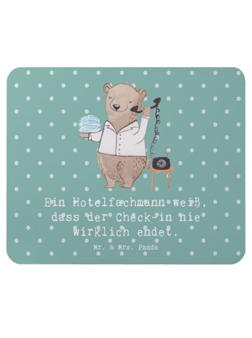 Mr. & Mrs. Panda Mouse Pad Hotelfachmann Lebensweisheit mit Spruch in Meeresbrise