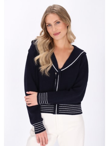 DreiMaster Maritim Women Cardigan in navy offwhite