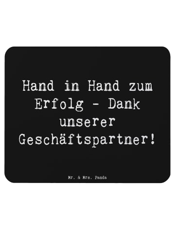Mr. & Mrs. Panda Mauspad Spruch Erfolg Geschäftspartner mit Spruch in Schwarz