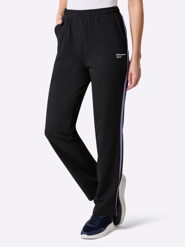 WITT WEIDEN Freizeithose in schwarz-lavendel