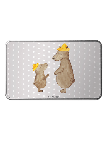 Mr. & Mrs. Panda Kaffeedose Bären mit Hut ohne Spruch in Grau Pastell