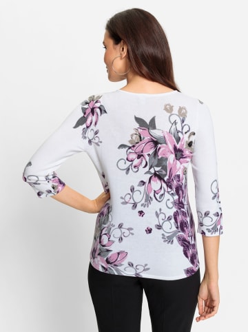 WITT WEIDEN Pullover in ecru-orchidee-bedruckt