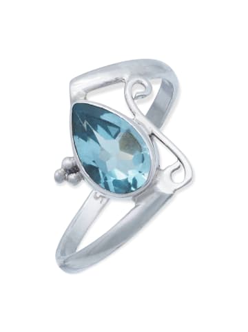 mantraroma 925er Silber - Ringe mit Blau Topas facettiert