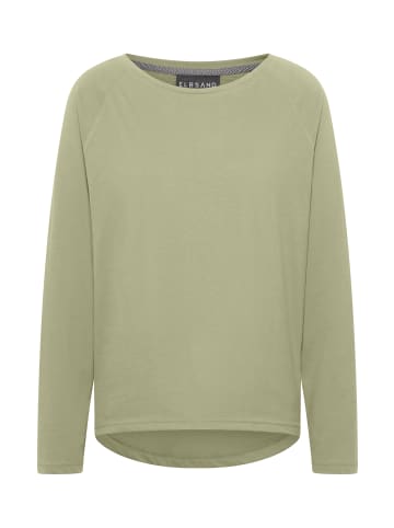 ELBSAND Langarm T-Shirt  in Green Leaf