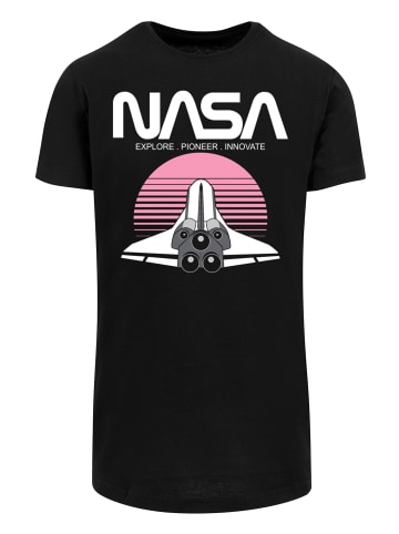 F4NT4STIC Long Cut T-Shirt NASA Space Shuttle Sunset' in schwarz