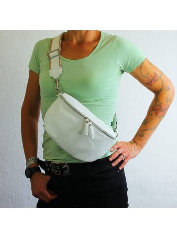 Toscanto Leder Gürteltasche Toscanto Tasche weiß, mehrfarbig ca. 25cm