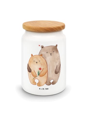 Mr. & Mrs. Panda Kaffeedose Bären Liebe ohne Spruch in Weiß