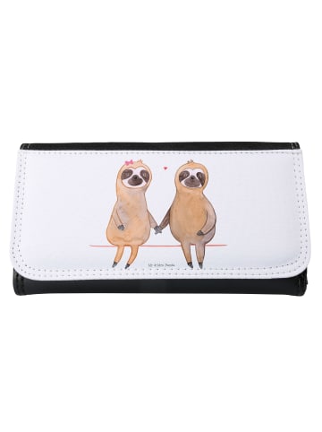 Mr. & Mrs. Panda Portemonnaie für Damen Faultier Pärchen ohne Sp... in Weiß