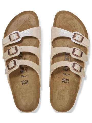 Birkenstock Pantoletten Florida BS in Graceful Pearl White