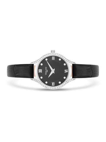 Trilani Uhr aus Echtleder in schwarz