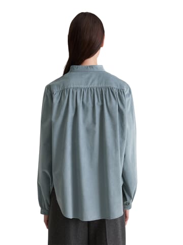 Marc O'Polo Samtbluse loose in Slate Blue