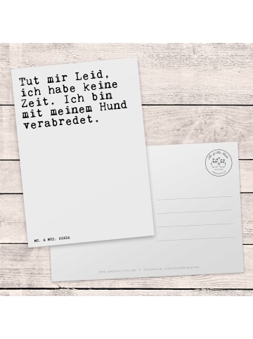 Mr. & Mrs. Panda Postkarte Tut mir Leid, ich... mit Spruch in Weiß
