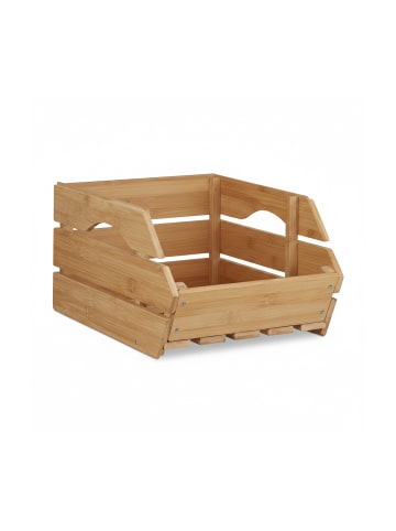 relaxdays 2 x Stapelkiste in Natur - (B)27 x (H)20,5 x (T)38 cm